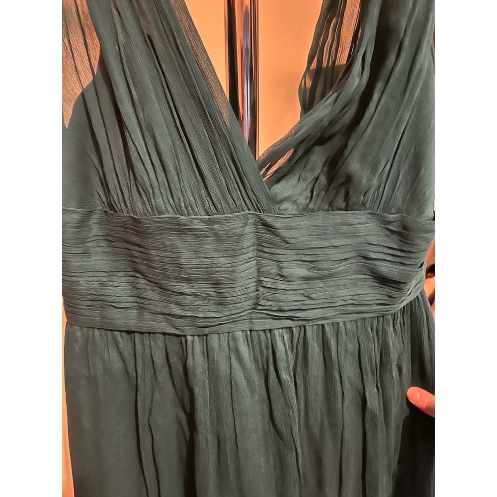 J Crew Teal Silk Fit and Flare Dress Size 2 - Picture 2 of 5